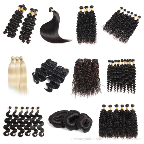 Wholesale Vendors Double drawn Human Hair Weave Bundles With Lace Frontals Closure Raw Mink Brazilian Cuticle Aligned Hair